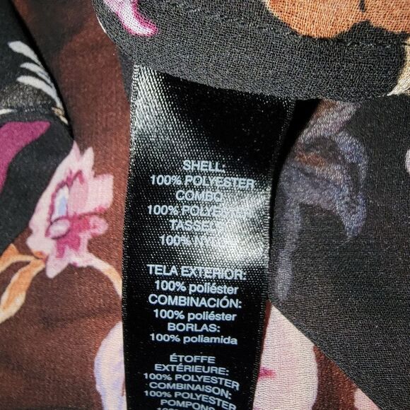 Whbm Floral Chiffon kimono topper size Small - Picture 7 of 7